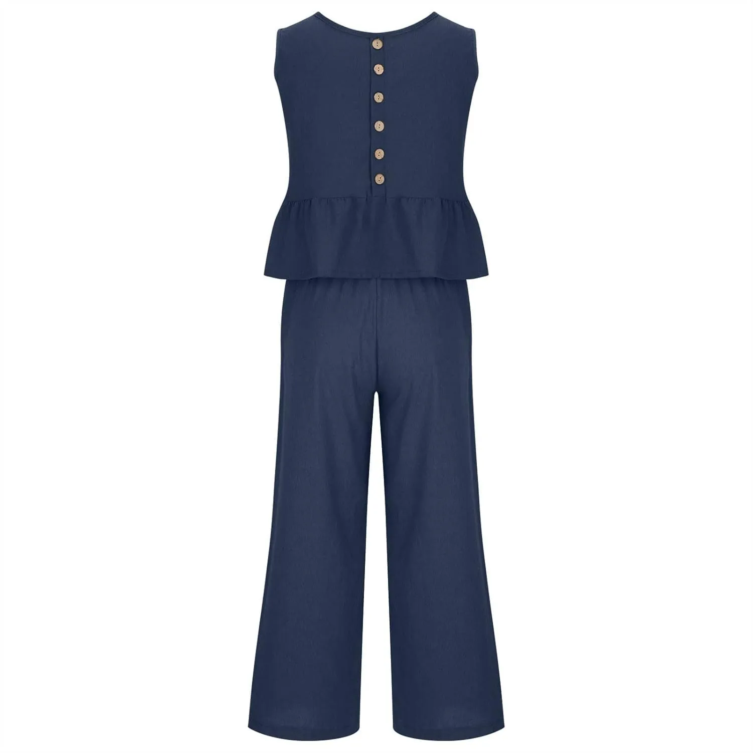 2 Piece Sets for Women Going Out Summer Outfits Linen Crop Tank Tops Lounge Matching Sets & Long Track Pants Tracksuits
