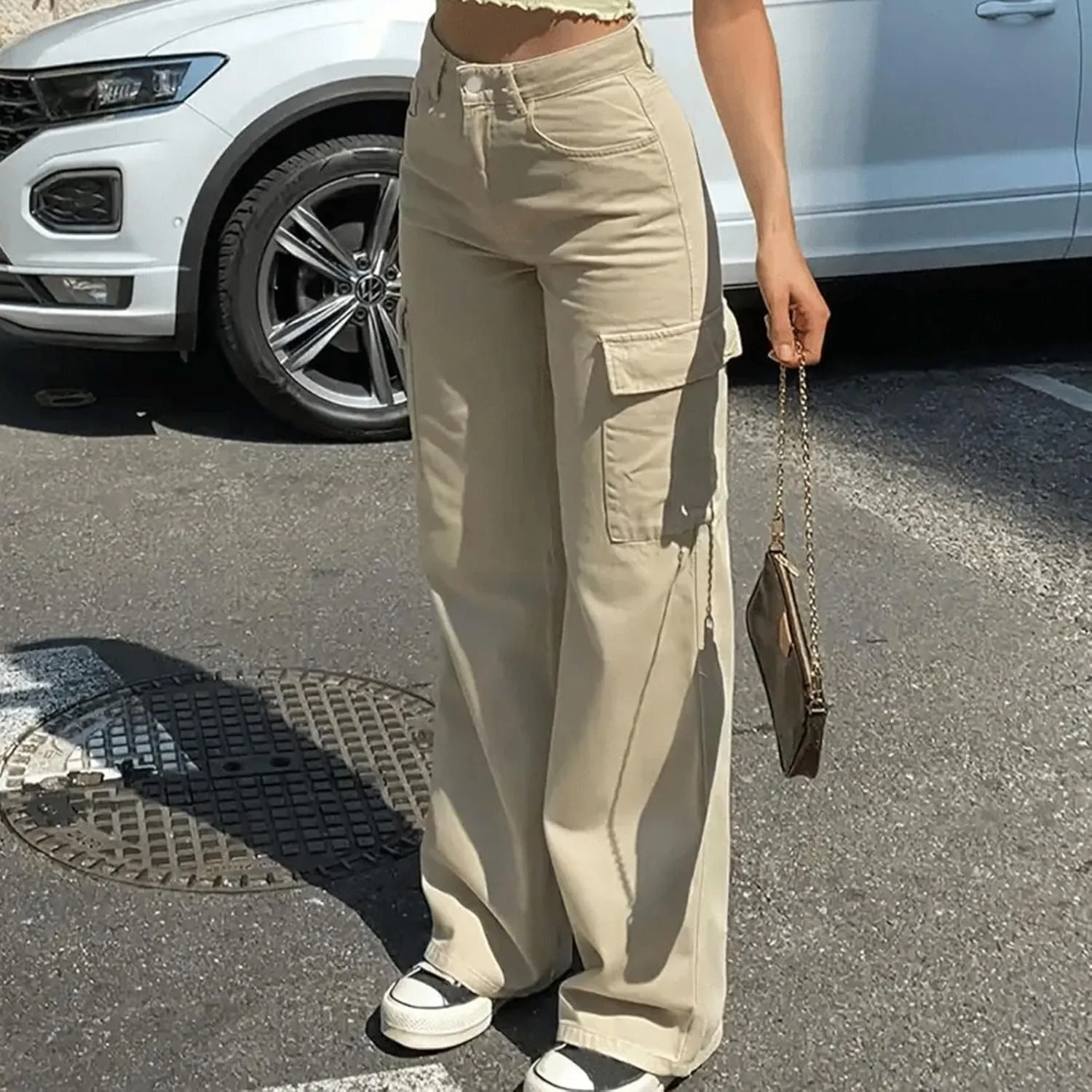 2024 Trendy Fashion Pants with Pockets Hiking Pants Lightweight Baggy Joggers Ladies Sweat Pants Women Sweatpants