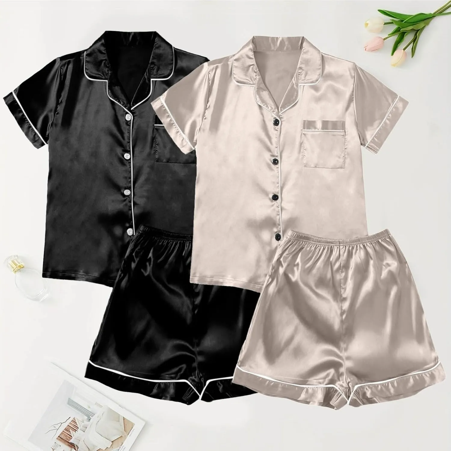 2ST Pajamas For Women Set Womens Pajamas Plus Size Pajamas For Women Casual Pajamas Women's Lace Suspenders