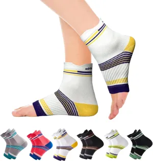 4 Pairs Light Compression Socks for Men Women Kids, Open Toe Compression Socks, 8-15 mmHg Soothe Socks