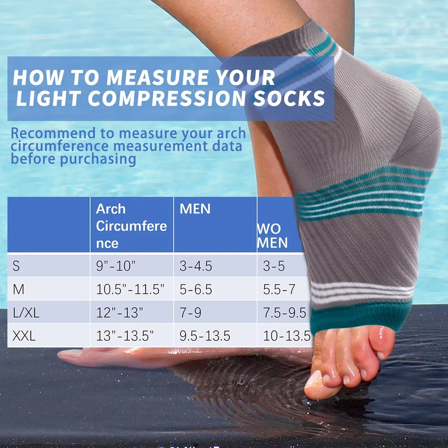 4 Pairs Light Compression Socks for Men Women Kids, Open Toe Compression Socks, 8-15 mmHg Soothe Socks