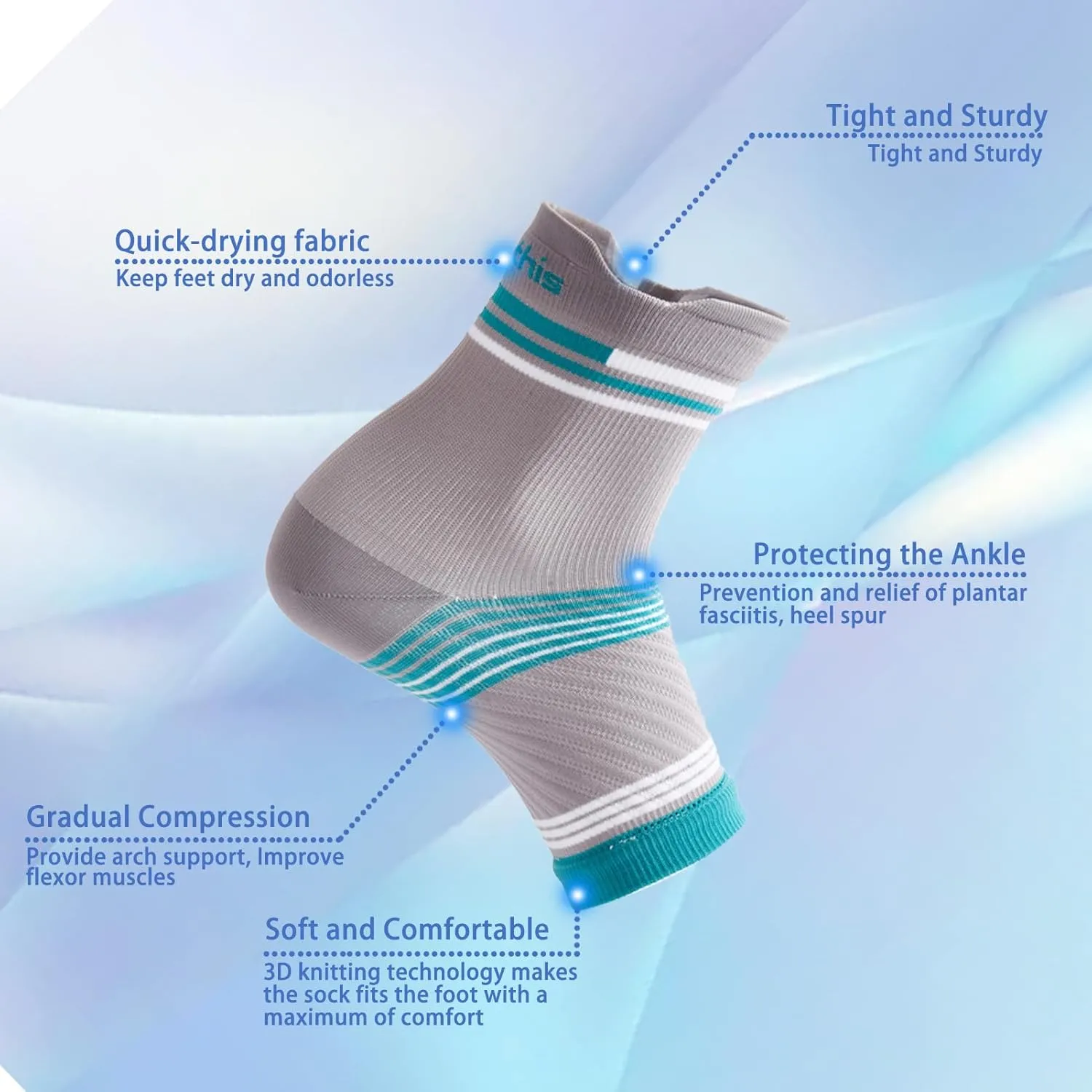 4 Pairs Light Compression Socks for Men Women Kids, Open Toe Compression Socks, 8-15 mmHg Soothe Socks