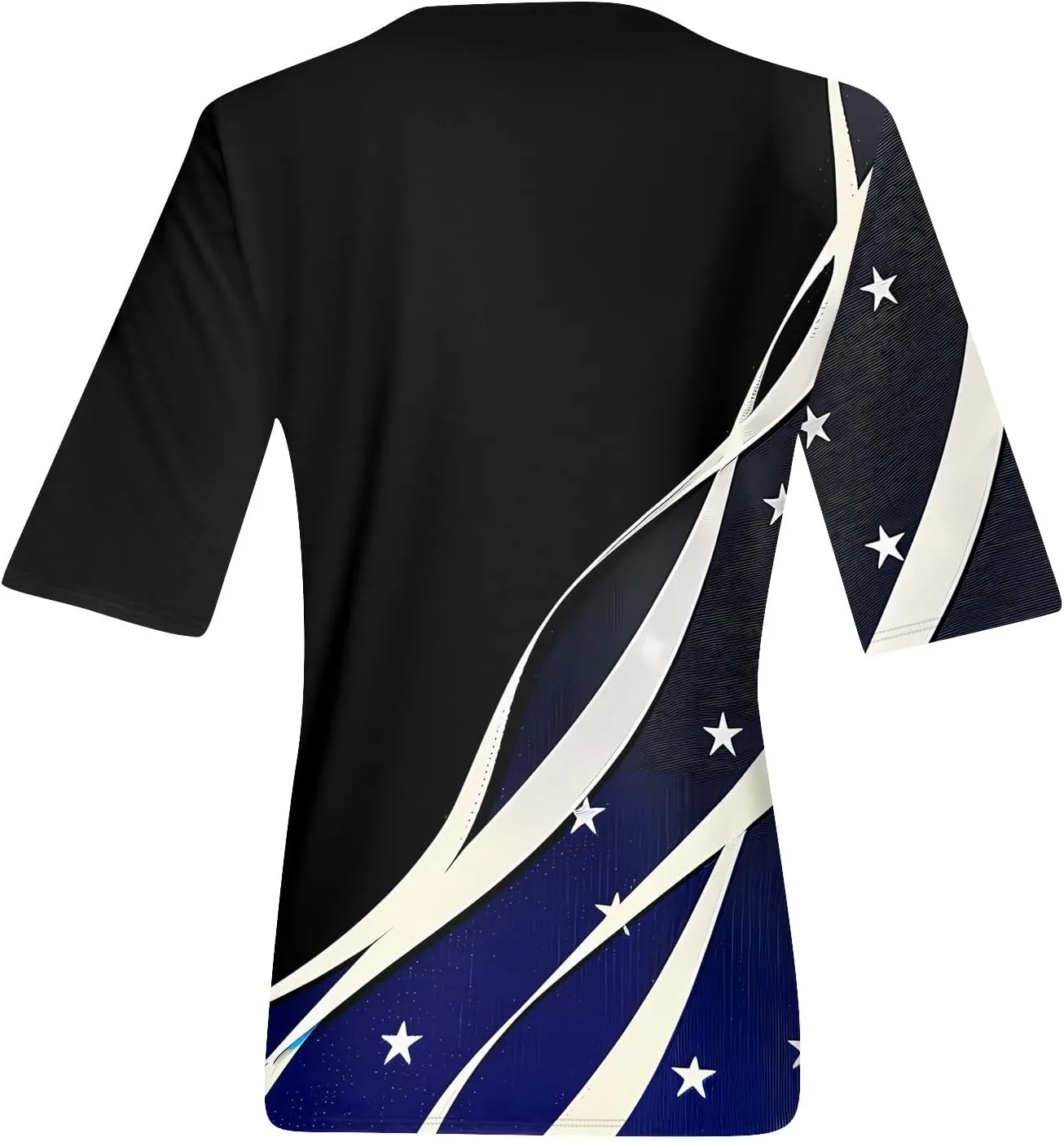 4th of July Patriotic Shirts for Women Half Sleeve American Flag V Neck Tops Trendy Blouses Graphic Clothing