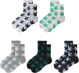 5 Pairs Thick Wool Socks Winter Hiking Crew Comfy Boot Socks For Men Or Women