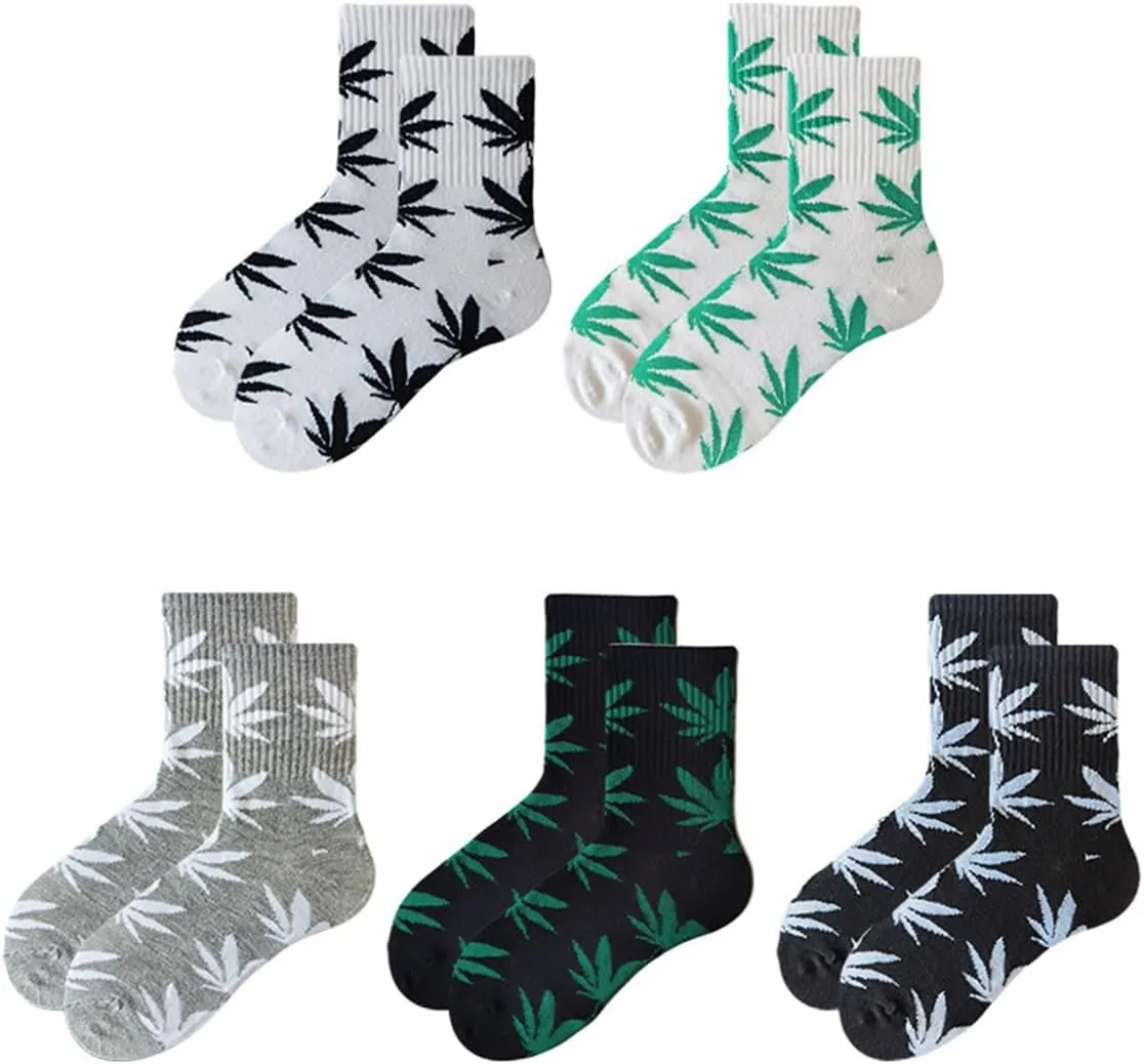 5 Pairs Thick Wool Socks Winter Hiking Crew Comfy Boot Socks For Men Or Women