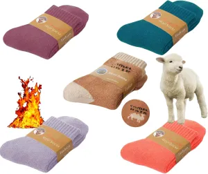 5 Pairs Wool Socks for Men, Thick Winter Wool Hiking Socks, Warm Breathable Crew Mens Socks Christmas Gift