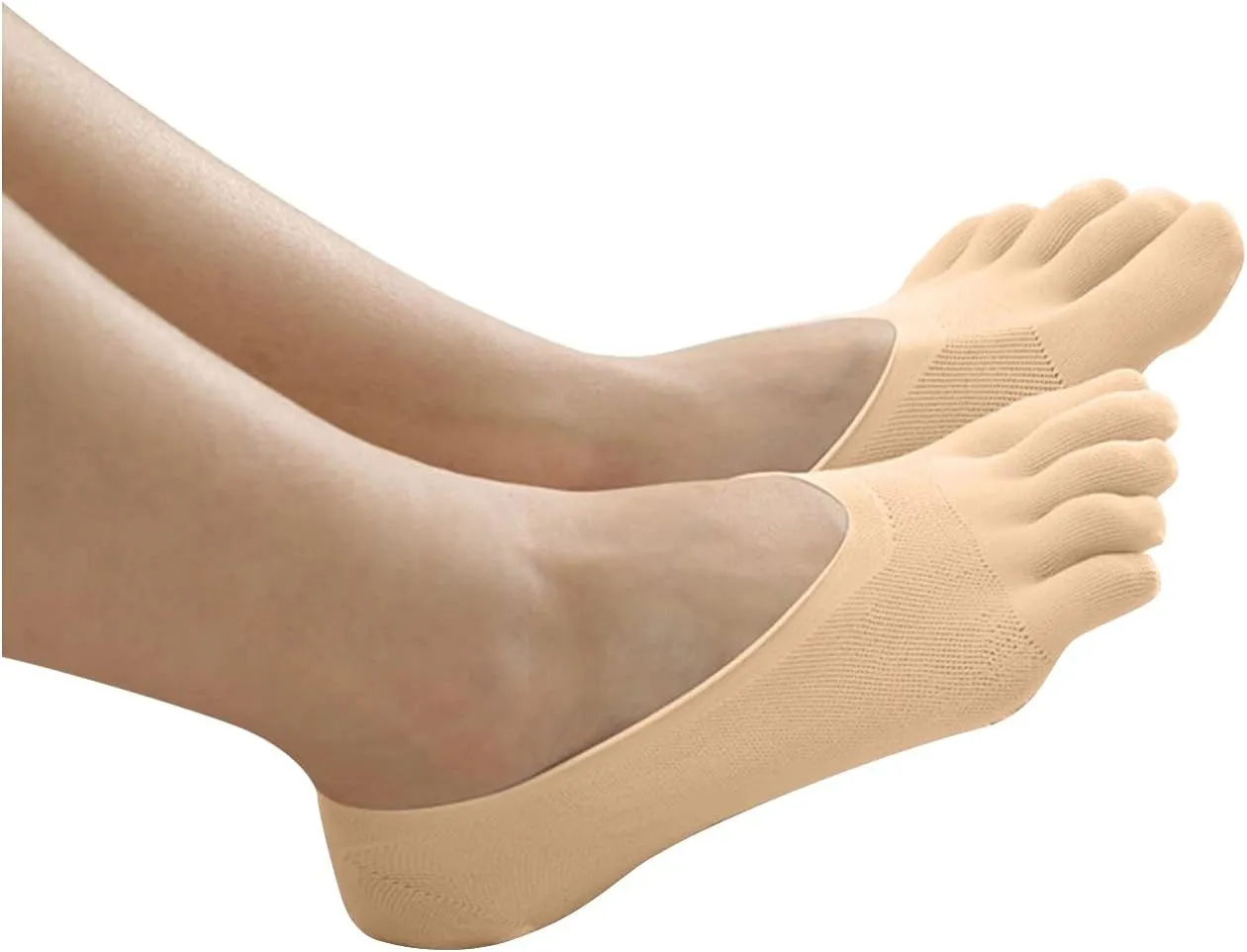 6 Pairs No Show Socks Women Ultra Low Cut Non-Slip Thin Liner Socks Hidden Socks for Flat No Show Liner Socks