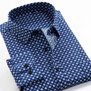 6XL 7XL 8XL 9XL 10XL Large Size Flower Print Men's Fashion Casual Long