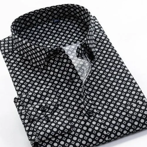 6XL 7XL 8XL 9XL 10XL Large Size Flower Print Men's Fashion Casual Long