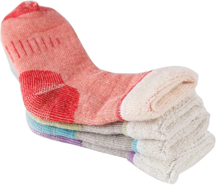 70% Merino Wool Women Crew Socks - Hiking Outdoor Athletic Thermal Thickening Cushion …