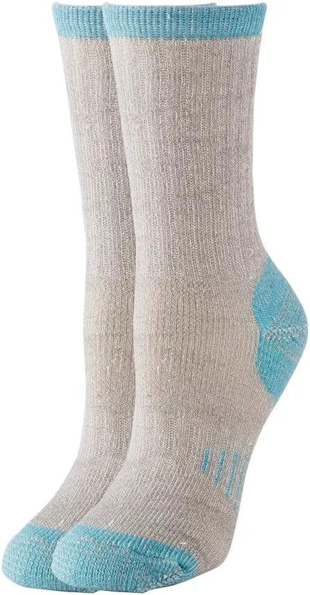 70% Merino Wool Women Crew Socks - Hiking Outdoor Athletic Thermal Thickening Cushion …