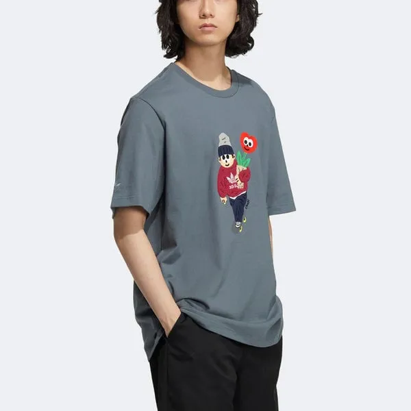 Adidas Originals x Charr Morita Crossover Valentine's Day Tee 'Grey', Gray