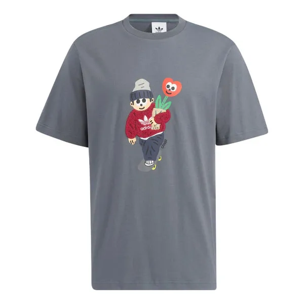 Adidas Originals x Charr Morita Crossover Valentine's Day Tee 'Grey', Gray