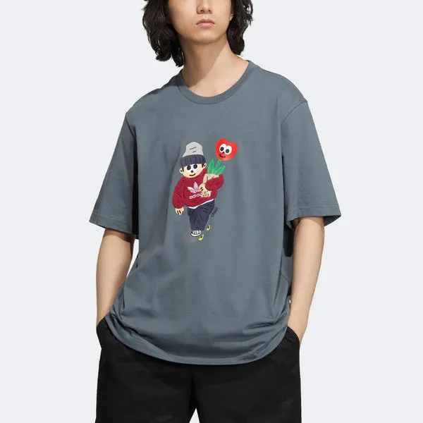 Adidas Originals x Charr Morita Crossover Valentine's Day Tee 'Grey', Gray