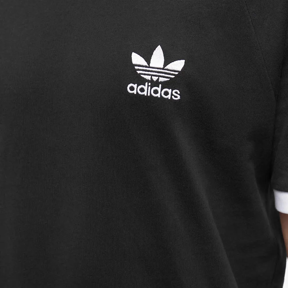 Adidas T-shirt with 3 stripes, black