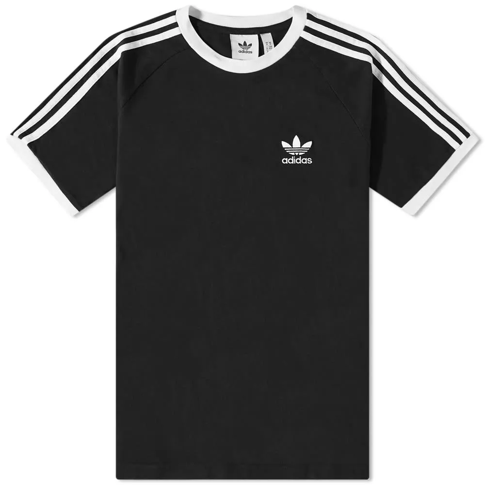 Adidas T-shirt with 3 stripes, black