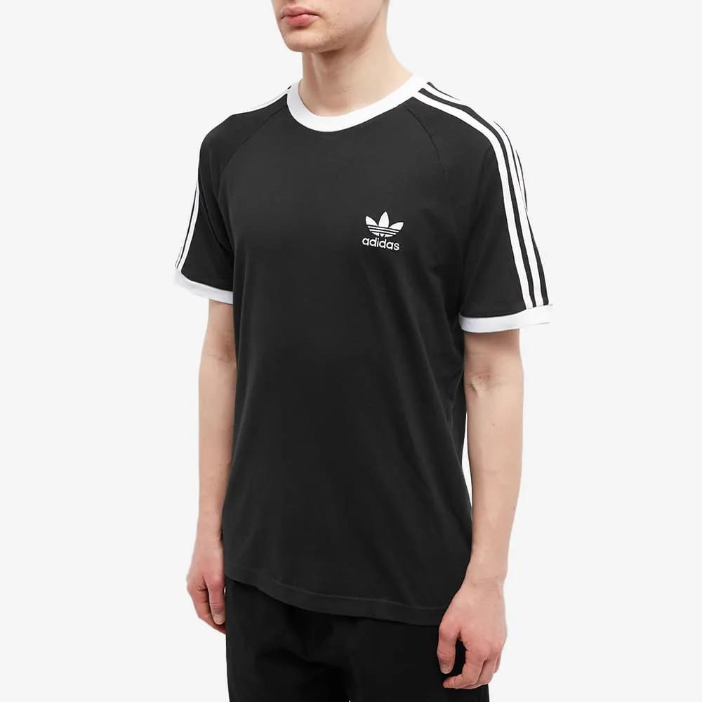 Adidas T-shirt with 3 stripes, black