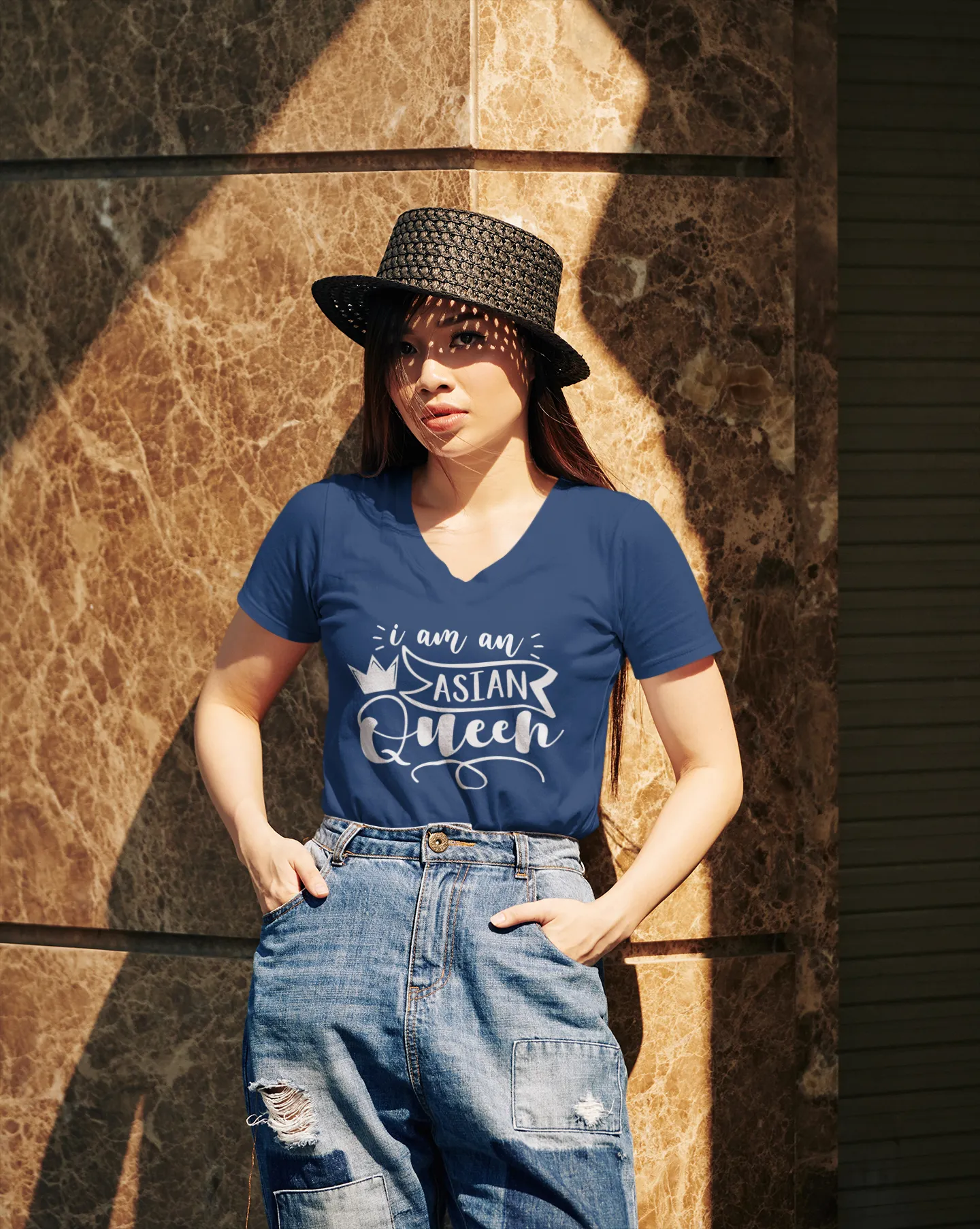 Affirmation Feminist Pro Choice T-Shirt Unisex Size - I am an Asian Queen
