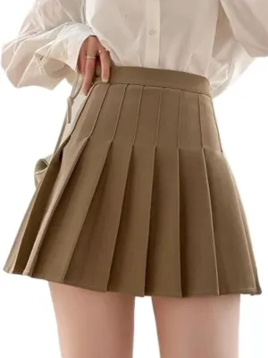 ALCEA ROSEA Womens Pleated Mini Skirts High Waisted A-Line Skirts for Skater Tennis School Cheerleader Short Skirts 7859