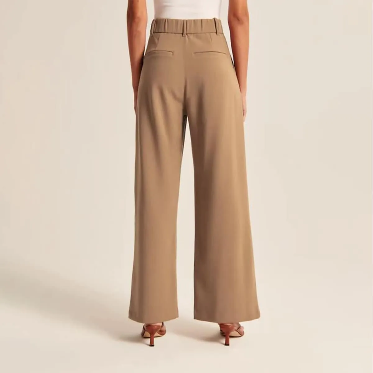 Alkyne Broadcast Wide Leg Pants, High Waist Tailored Wide Leg Pants, Womens Casual Suit Pants Wide Leg Trousers
