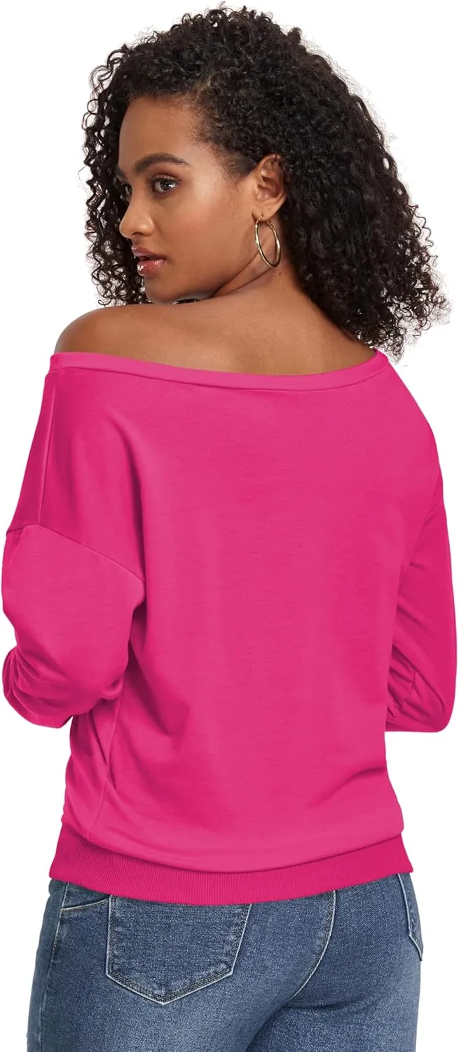AM CLOTHES Sweatshirt for Women Off Shoulder Oversized Sweatshirts Long Sleeve Sweaters Shirts Tops