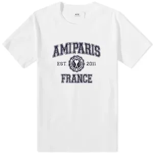 AMI Paris Varsity Logo T-Shirt, White