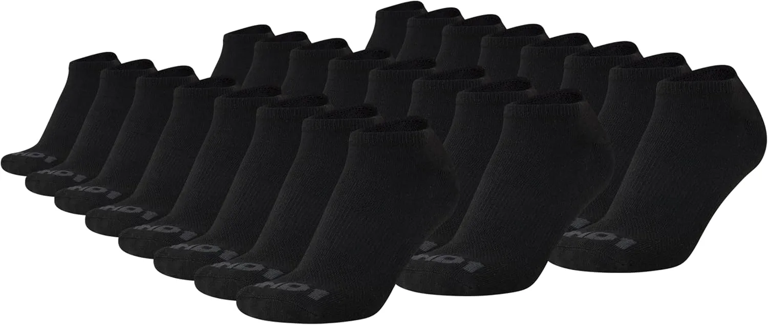 AND1 Men's Socks - Athletic Cushion Low Cut Socks (24 Pack)