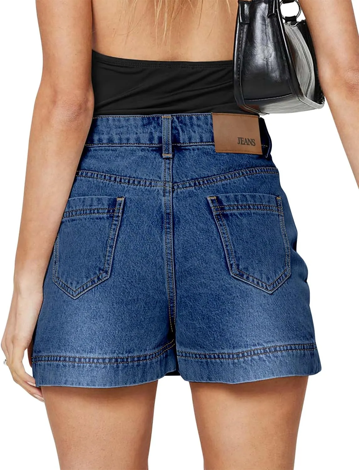 Angerella Skorts Skirts for Women Denim Mini Skirt High Waisted Jean Shorts Stretchy Denim Skirts