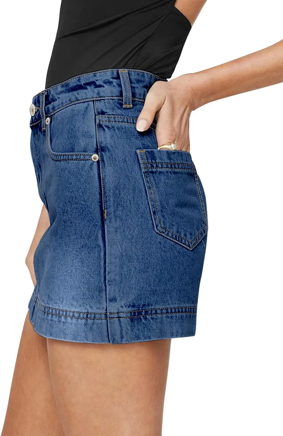 Angerella Skorts Skirts for Women Denim Mini Skirt High Waisted Jean Shorts Stretchy Denim Skirts