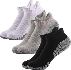 Ankle Compression Sock for Men and Women 3 Pairs, Low Cut Compression Running Sock with Ankle Support