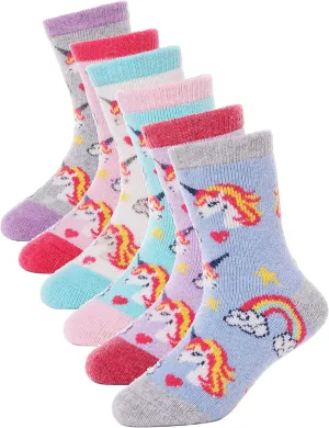 ANTSANG Kids Merino Wool Hiking Socks for Toddlers Boys Girls Warm Thick Thermal Crew Boot Heavy Cozy Gift Socks 6 Pairs