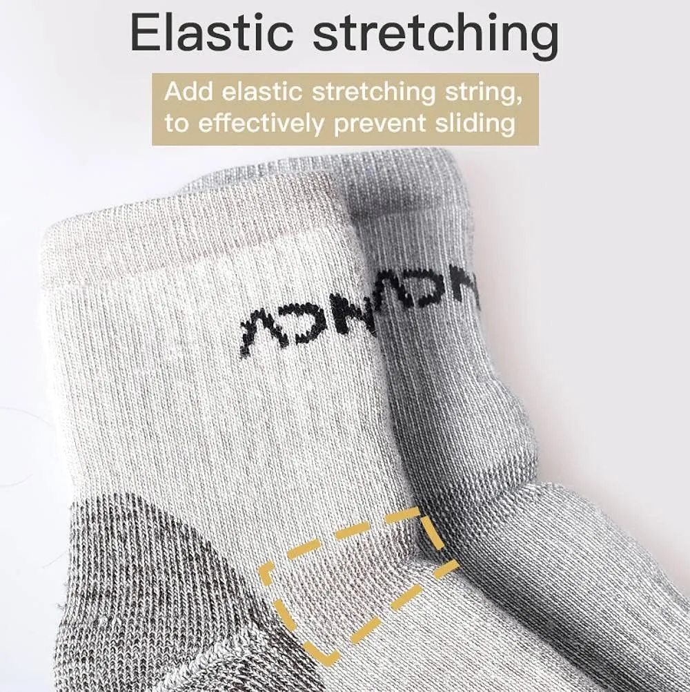 AONIJIE Merino Wool Socks Hiking Cushioning Socks Moisture Wicking Performance Socks Thermal Ski Socks for Women&Men