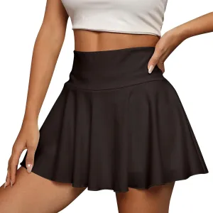 Athletic Skorts for Women Casual High Waisted Tennis Skirt with Shorts Workout Golf Mini Skirt with Pockets