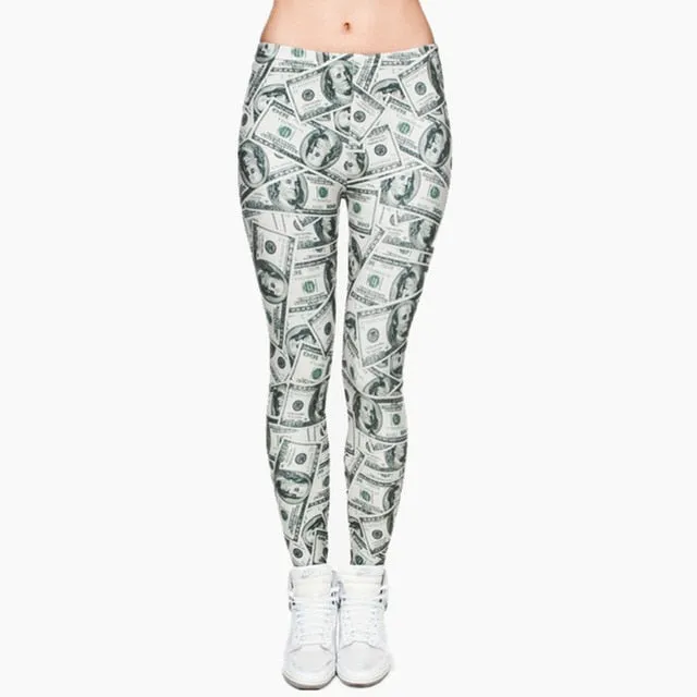 Aztec Round Ombre Printing legging Slim High Waist  Leggings Woman Pants