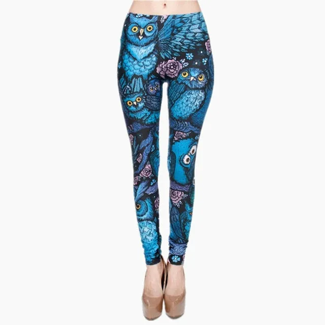 Aztec Round Ombre Printing legging Slim High Waist  Leggings Woman Pants