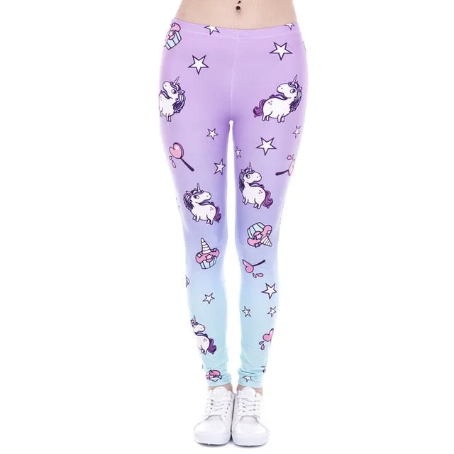 Aztec Round Ombre Printing legging Slim High Waist  Leggings Woman Pants