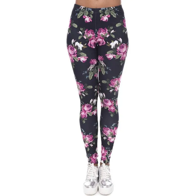 Aztec Round Ombre Printing legging Slim High Waist  Leggings Woman Pants