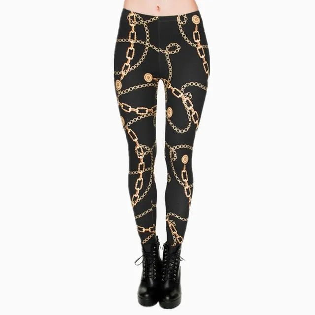 Aztec Round Ombre Printing legging Slim High Waist  Leggings Woman Pants