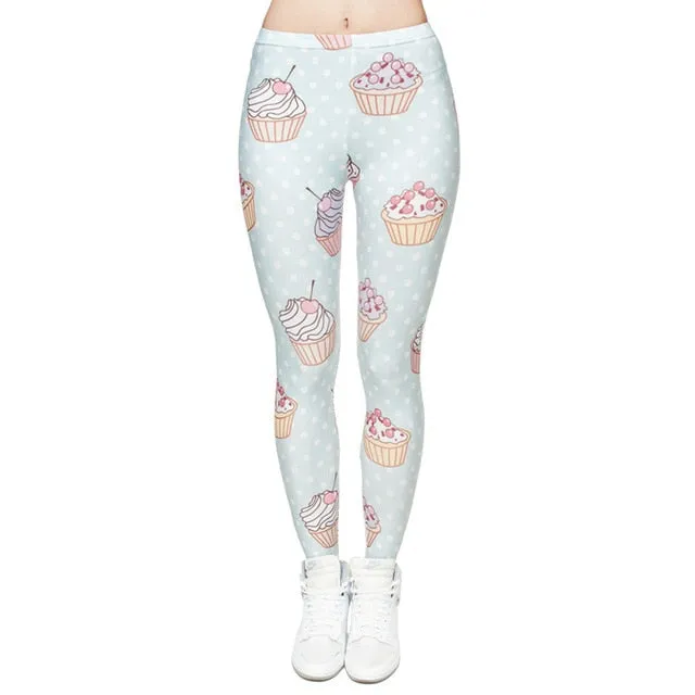 Aztec Round Ombre Printing legging Slim High Waist  Leggings Woman Pants