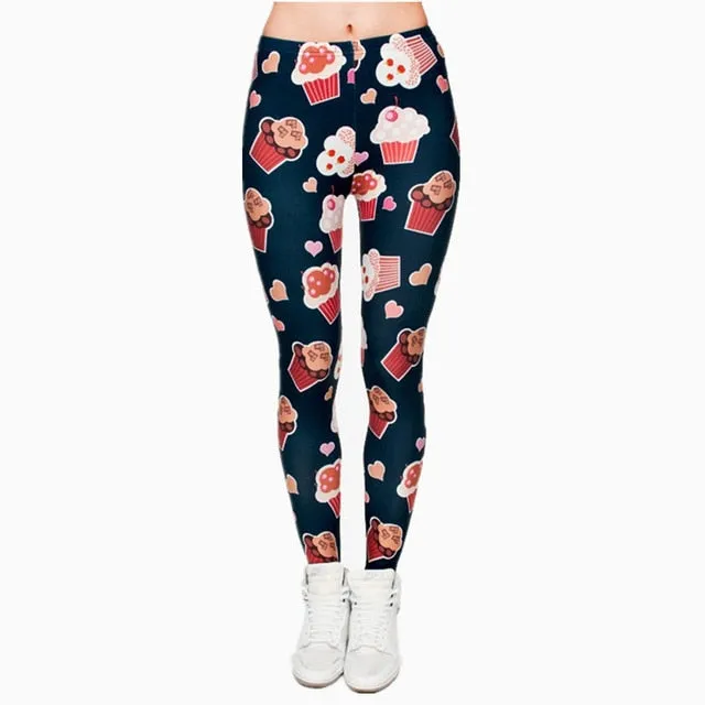 Aztec Round Ombre Printing legging Slim High Waist  Leggings Woman Pants