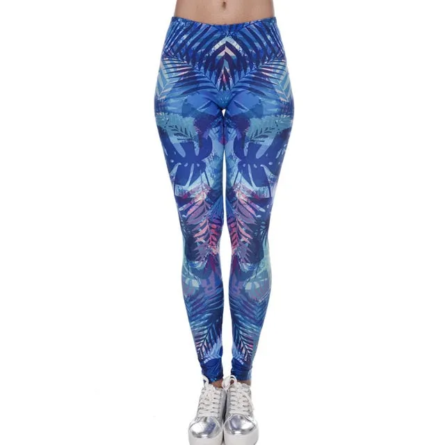 Aztec Round Ombre Printing legging Slim High Waist  Leggings Woman Pants