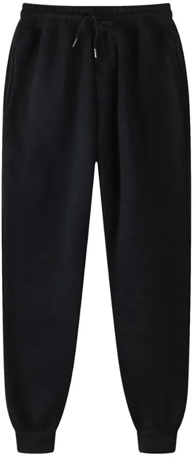 Baggy Sweatpants Men Drawstring Fleece Jogger Sweatpants Sherpa Lined Athletic Sweatpants Warm Workout Track Pants