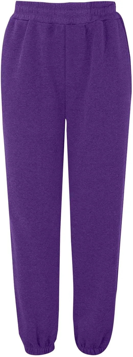 Baggy Womens Sweatpants Fleece Joggers High Waisted Lounge Workout Ankle Athletic Pull On Jogger Pants with Pockets
