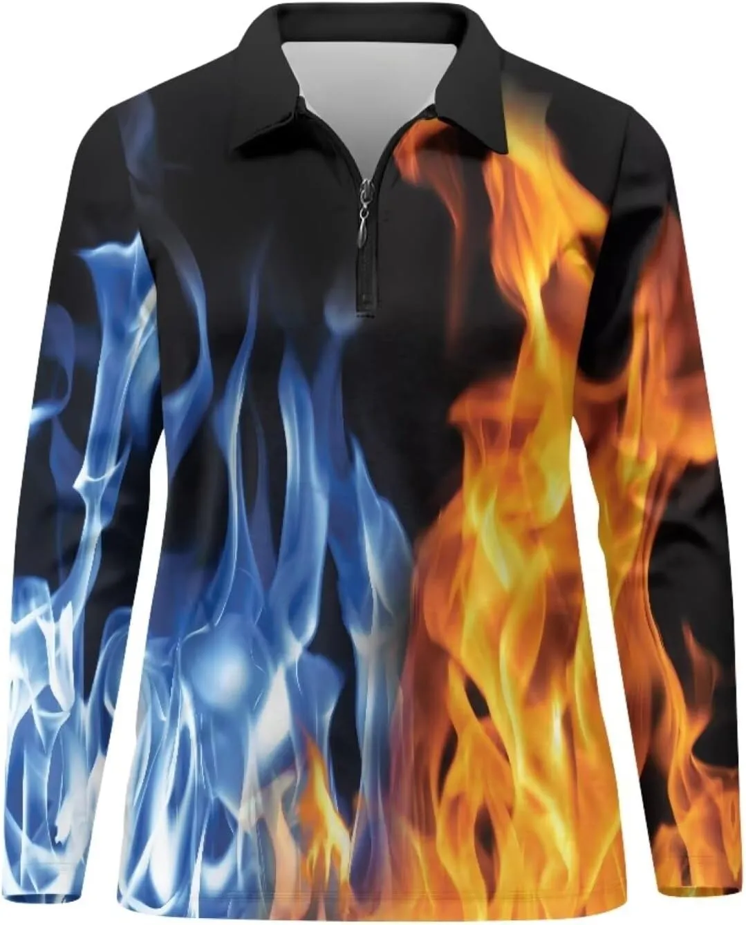 Belidome Long Sleeve Golf Shirt Womens Half Zip Athletic Top Moisture Wicking Outfit Activewear Quick Dry