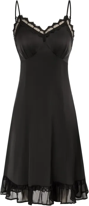 Belle Poque Womens full Slip Dresses Satin Chemise Nightgown Adjustable Spaghetti Strap Slip Dress