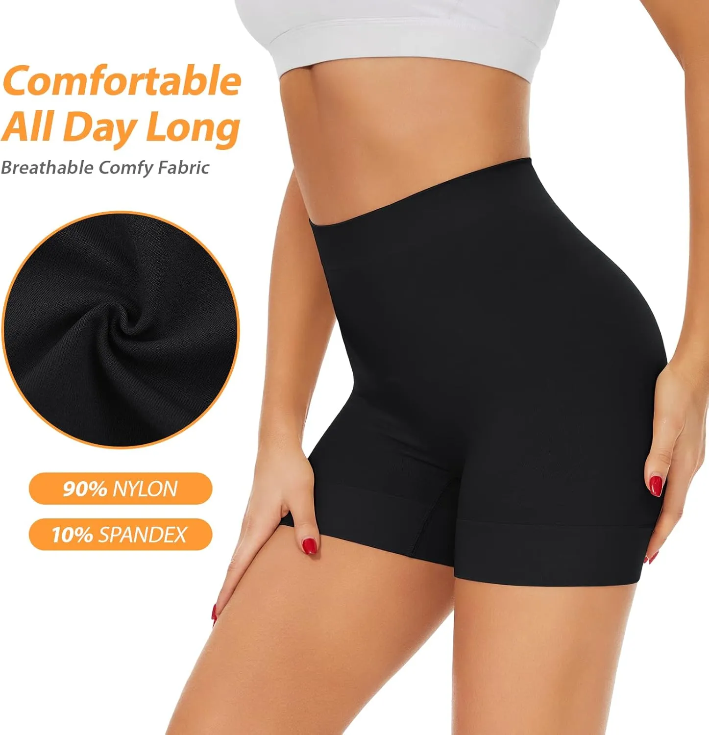 BESTENA Seamless Smooth Boyshorts Panties Slip Shorts for Under Dress Slimming Shapewear Shorts