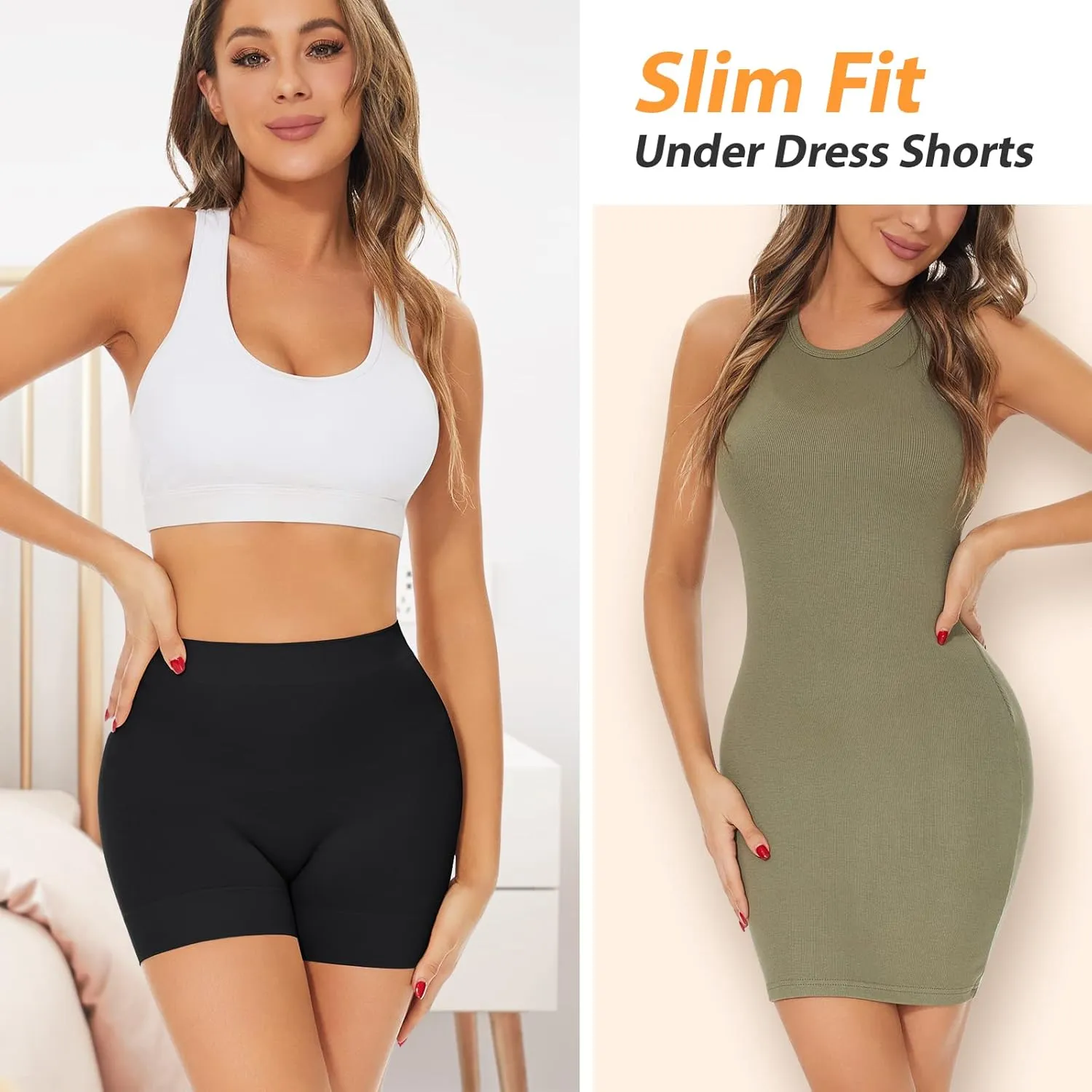 BESTENA Seamless Smooth Boyshorts Panties Slip Shorts for Under Dress Slimming Shapewear Shorts