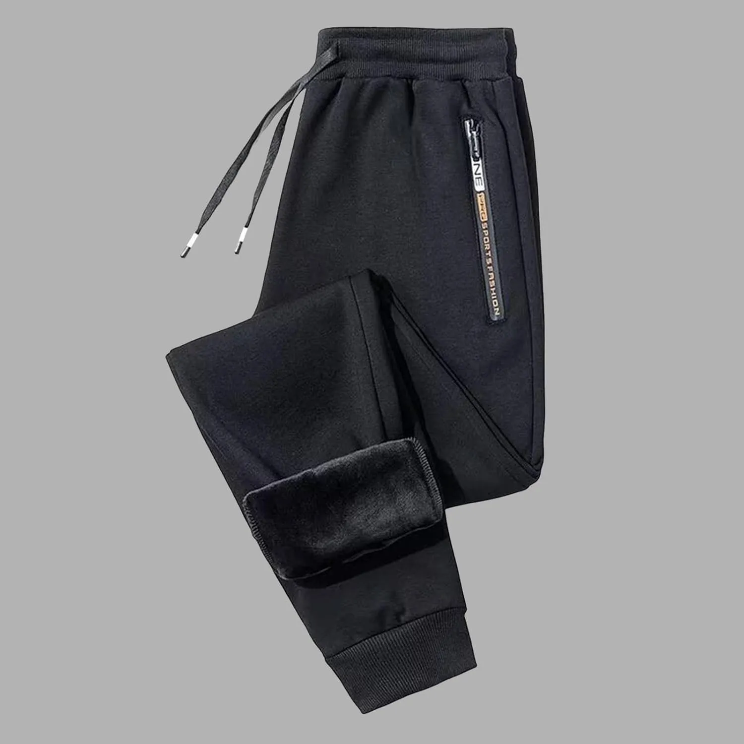BIFUTON Fleece Lined Pants Men,Men's Sherpa Sweatpants Thick Winter Warm Pants Jogger Lounge Athletic Pants with Pockets