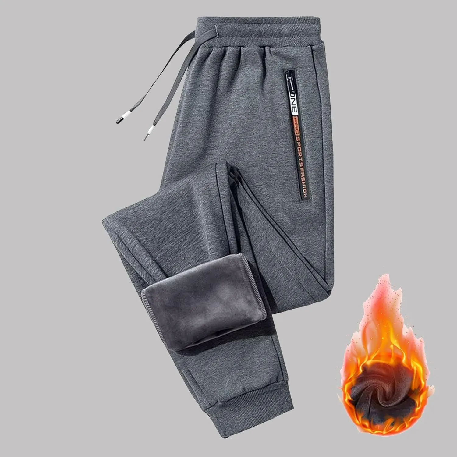 BIFUTON Fleece Lined Pants Men,Men's Sherpa Sweatpants Thick Winter Warm Pants Jogger Lounge Athletic Pants with Pockets