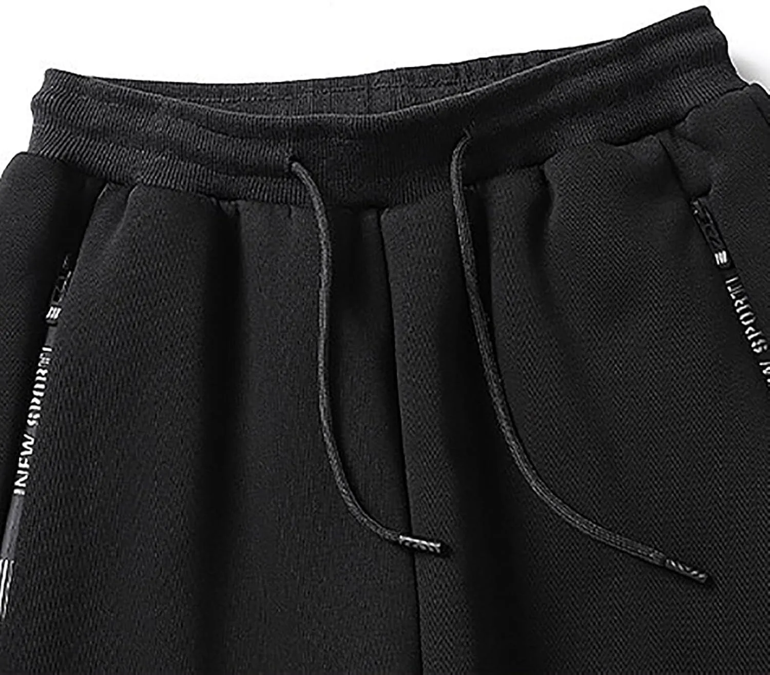 BIFUTON Fleece Lined Pants Men,Men's Winter Fleece Pants Sherpa Lined Sweatpants Drawstring Running Jogger Pants with Pockets